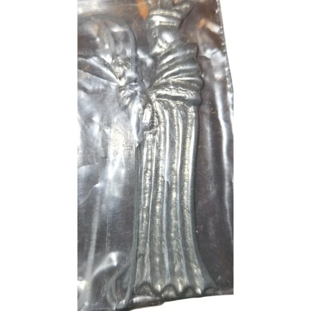 5pc‎ Vintage Ornaments Nativity Pewter Handmade Artisan Signed New